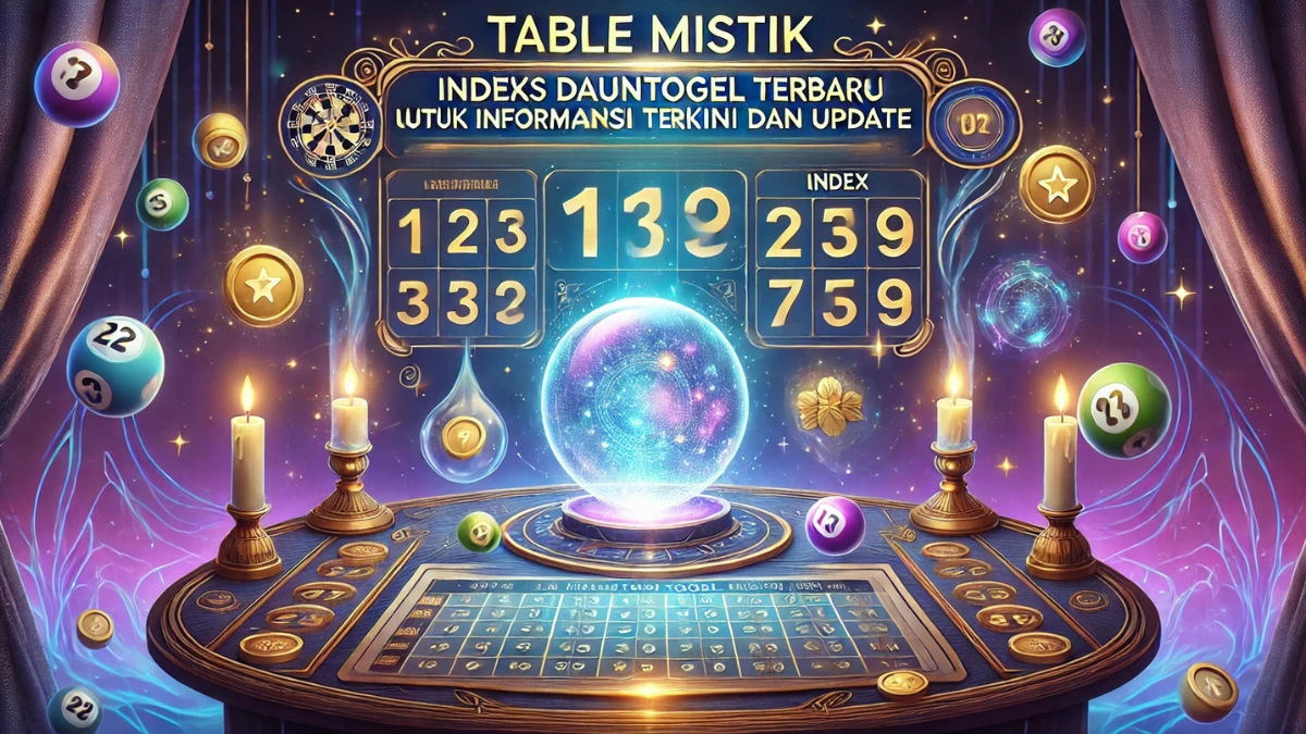 Ilustrasi Table Mistik Dauntogel 2025 berisi angka jitu dan simbol mimpi