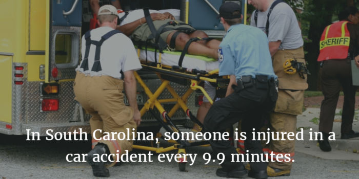 common car accident injuries - South Carolina