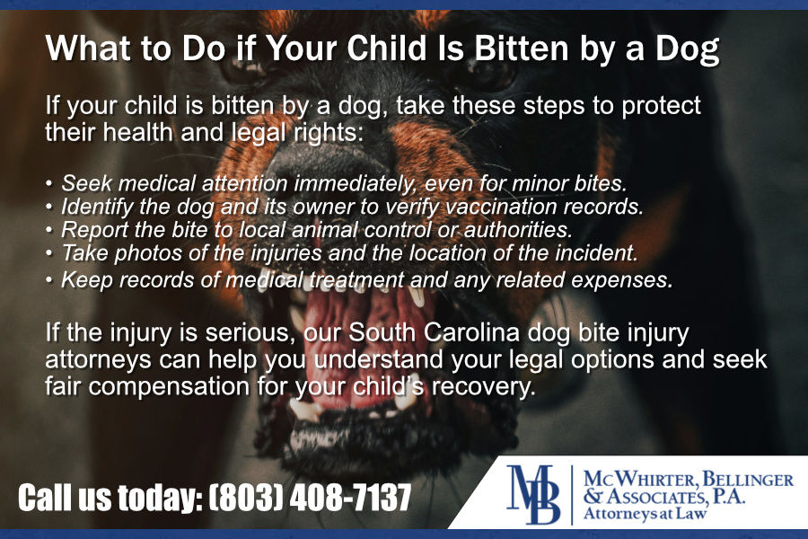 What to do if your child is bitten by a dog.