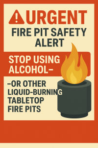 Table top fire pits danger