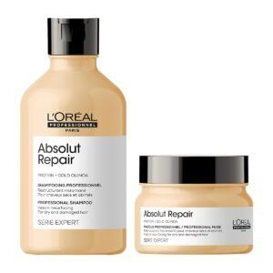 L'Oréal Professionnel Absolut Repair Shampoo With Protein And Gold Quinoa For Dry And Damaged Hair, Serie Expert, 300Ml
