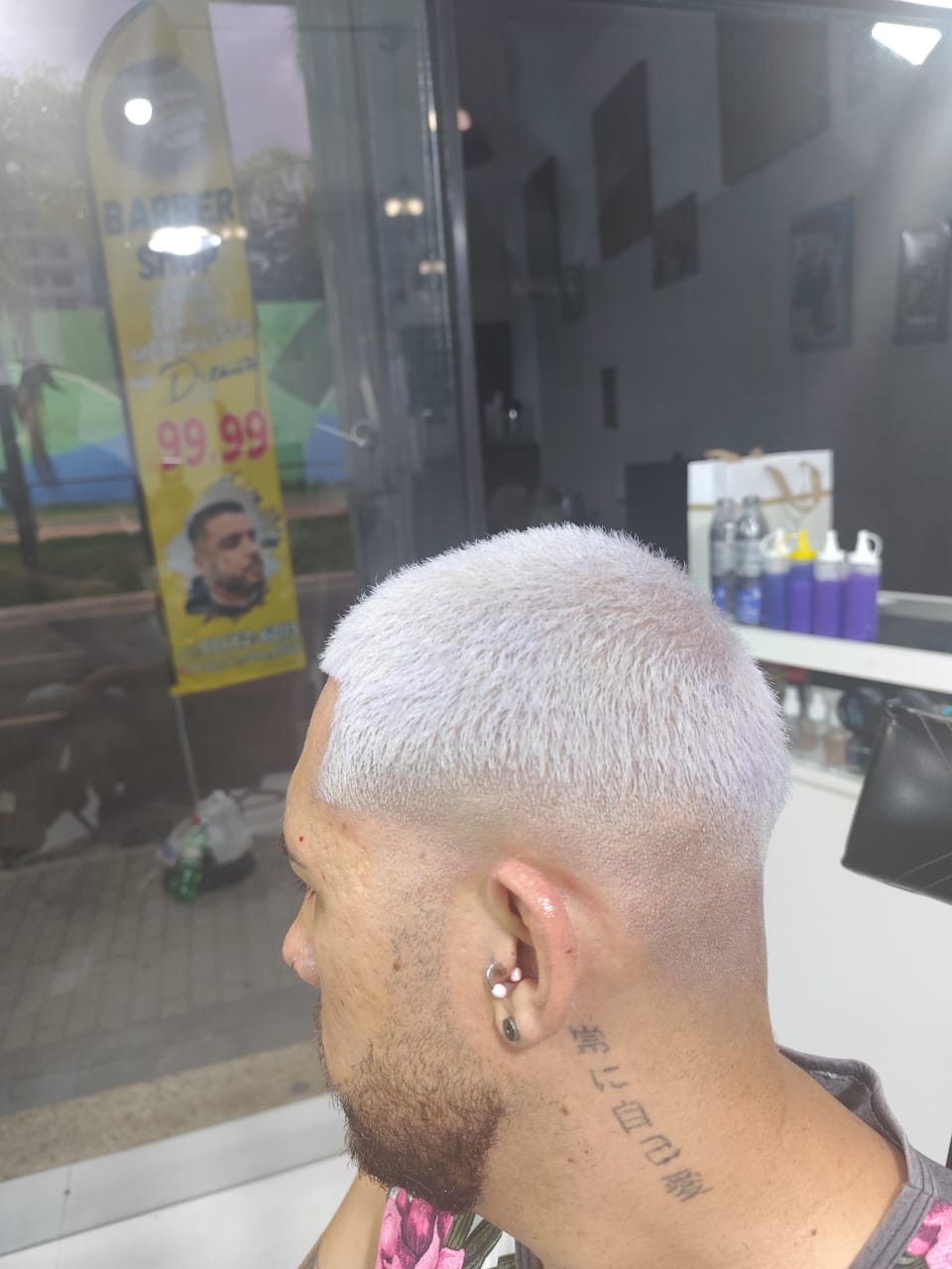 Exemplo de platinado completo na TURKO Barbershop