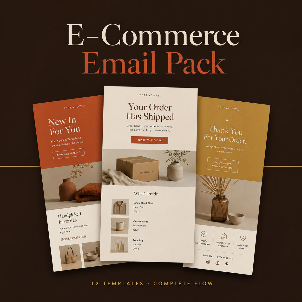 E-Commerce Email Templates Pack — 12 HTML Emails for the Complete Customer Journey (Klaviyo, Mailchimp & Any ESP)