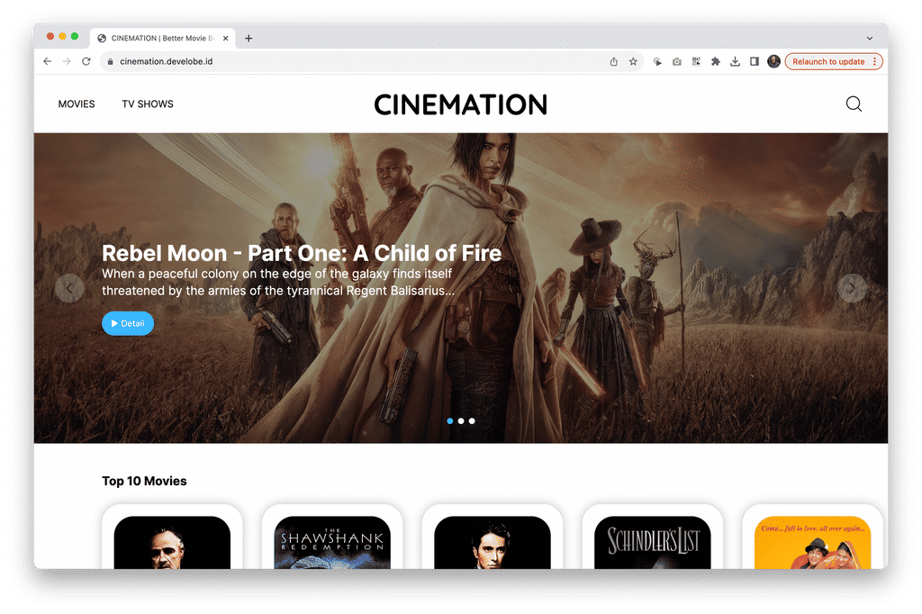 Cinemation - Movie Catalogue