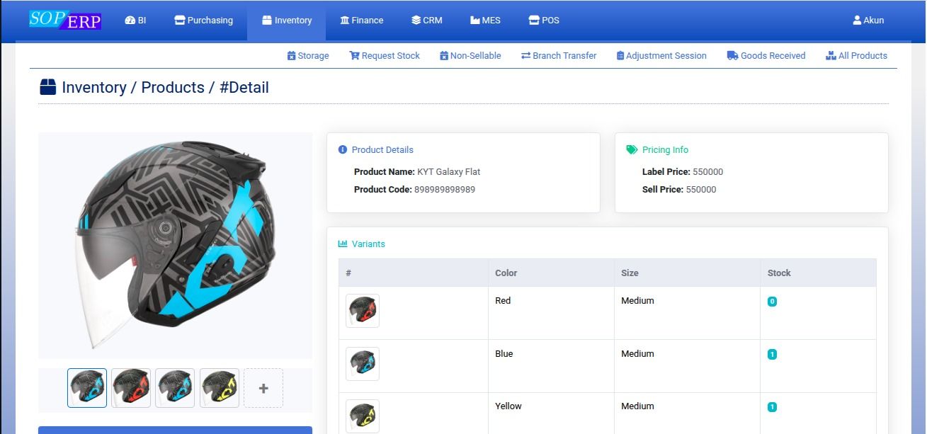 Manajemen inventaris dan gudang POS + ERP real-time multi warehouse