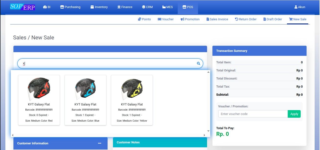Sistem POS terintegrasi ERP untuk penjualan retail dan toko