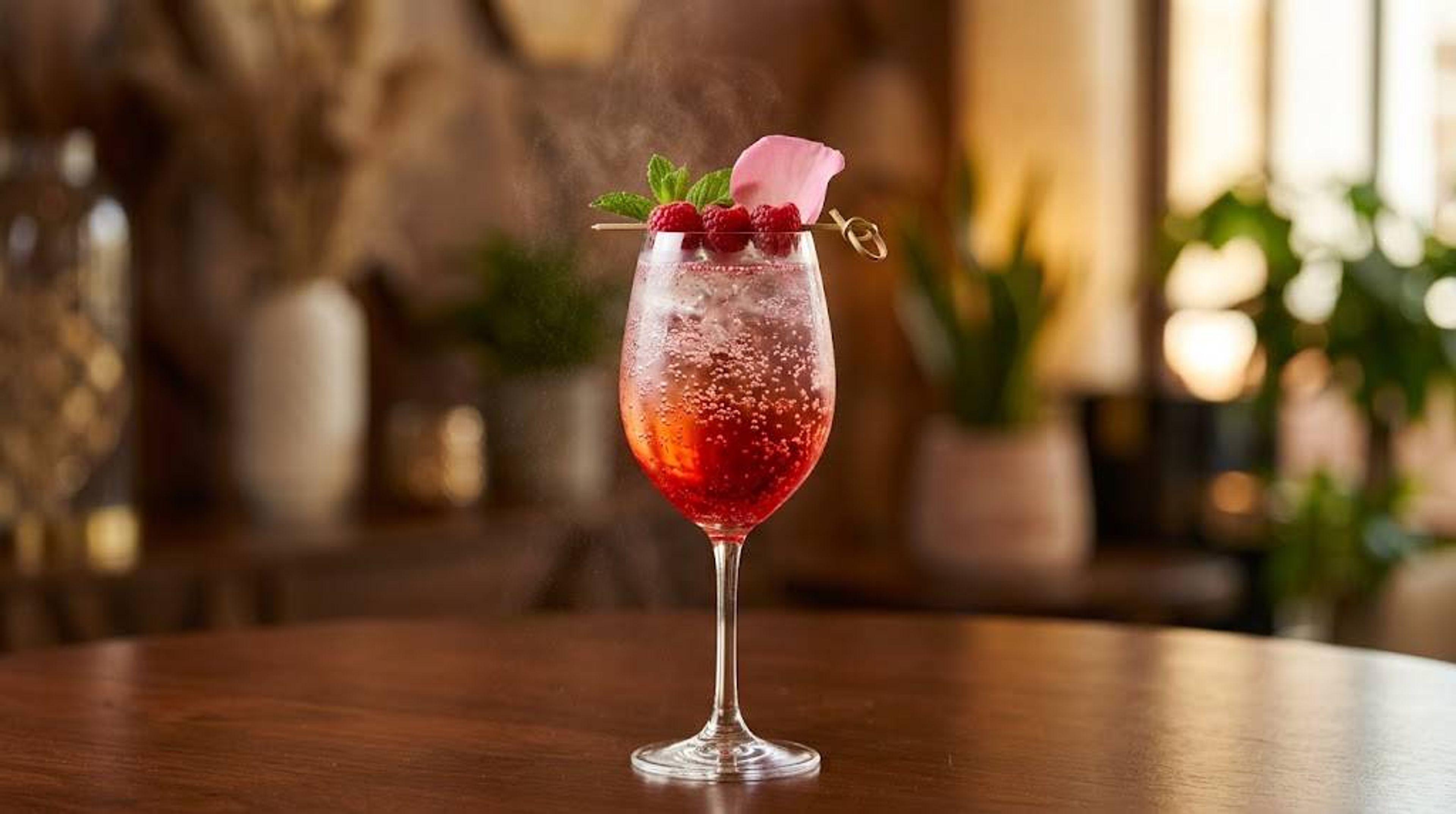 Raspberry Rose Water Fizz