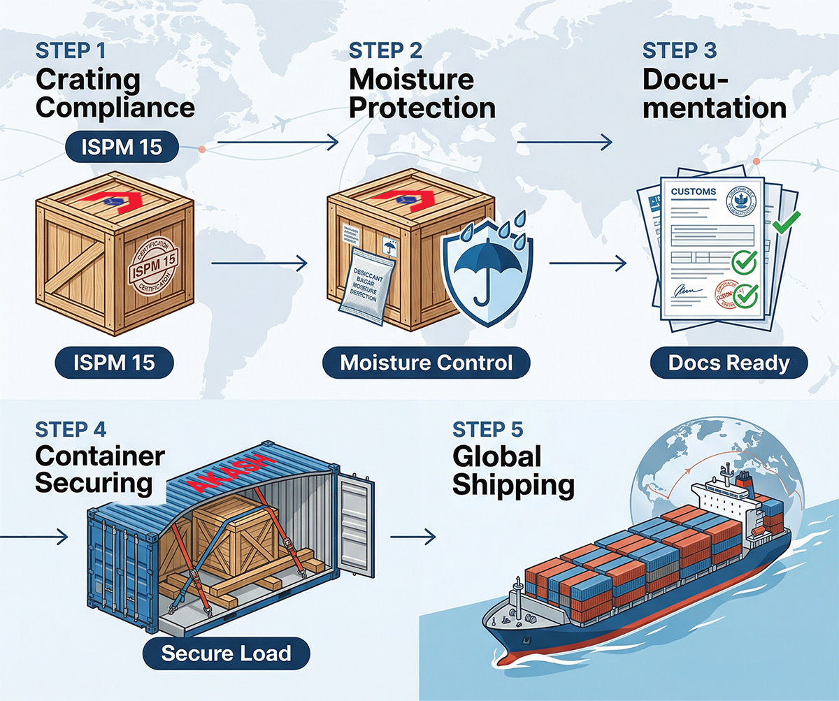 Export Compliant Packaging at Akash Storage