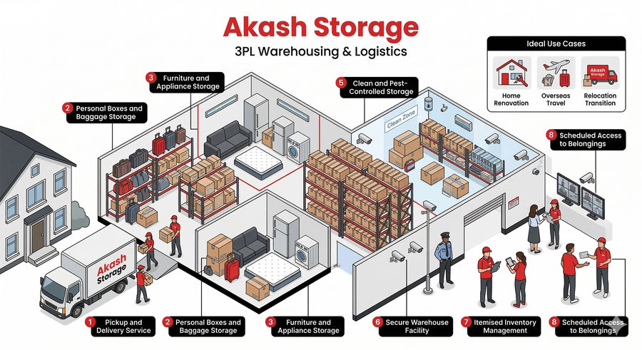 Personal Items Storage at Akash Storage Bhiwandi