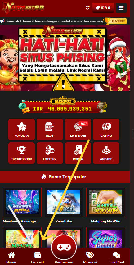Menu deposit nusabet88