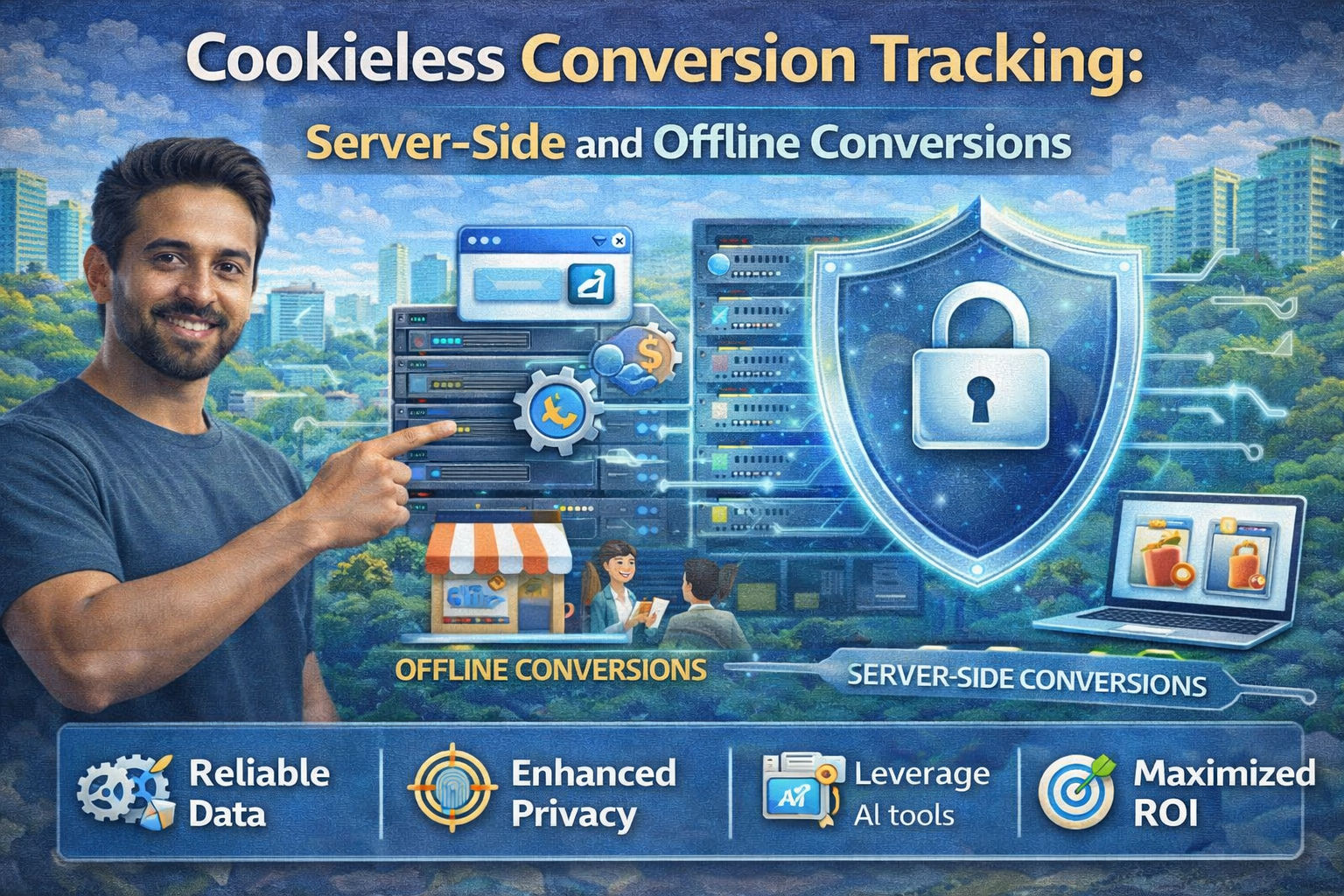 Cookieless conversion tracking server-side and offline conversions