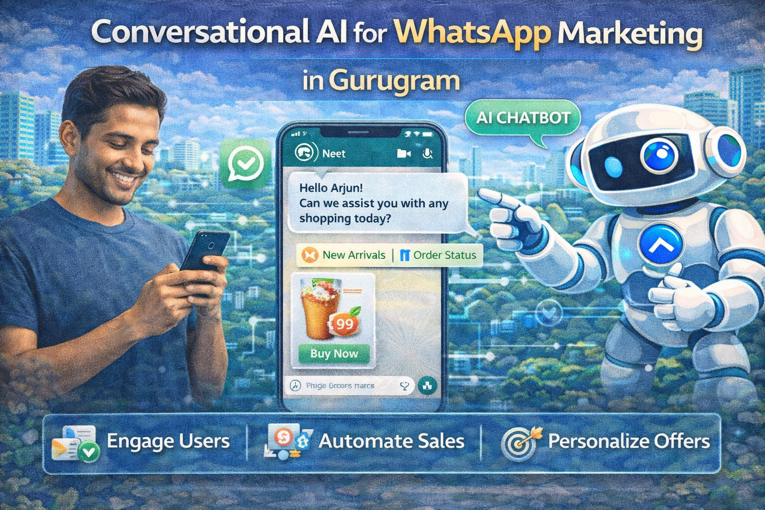 Conversational AI for WhatsApp marketing Gurugram