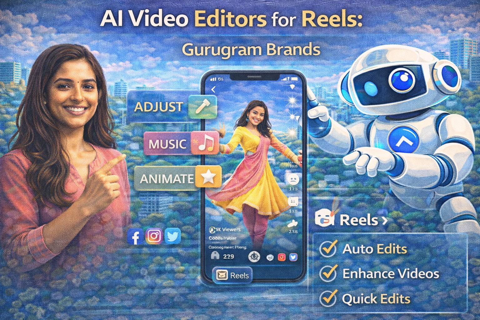 AI video editors for Reels Gurugram brands