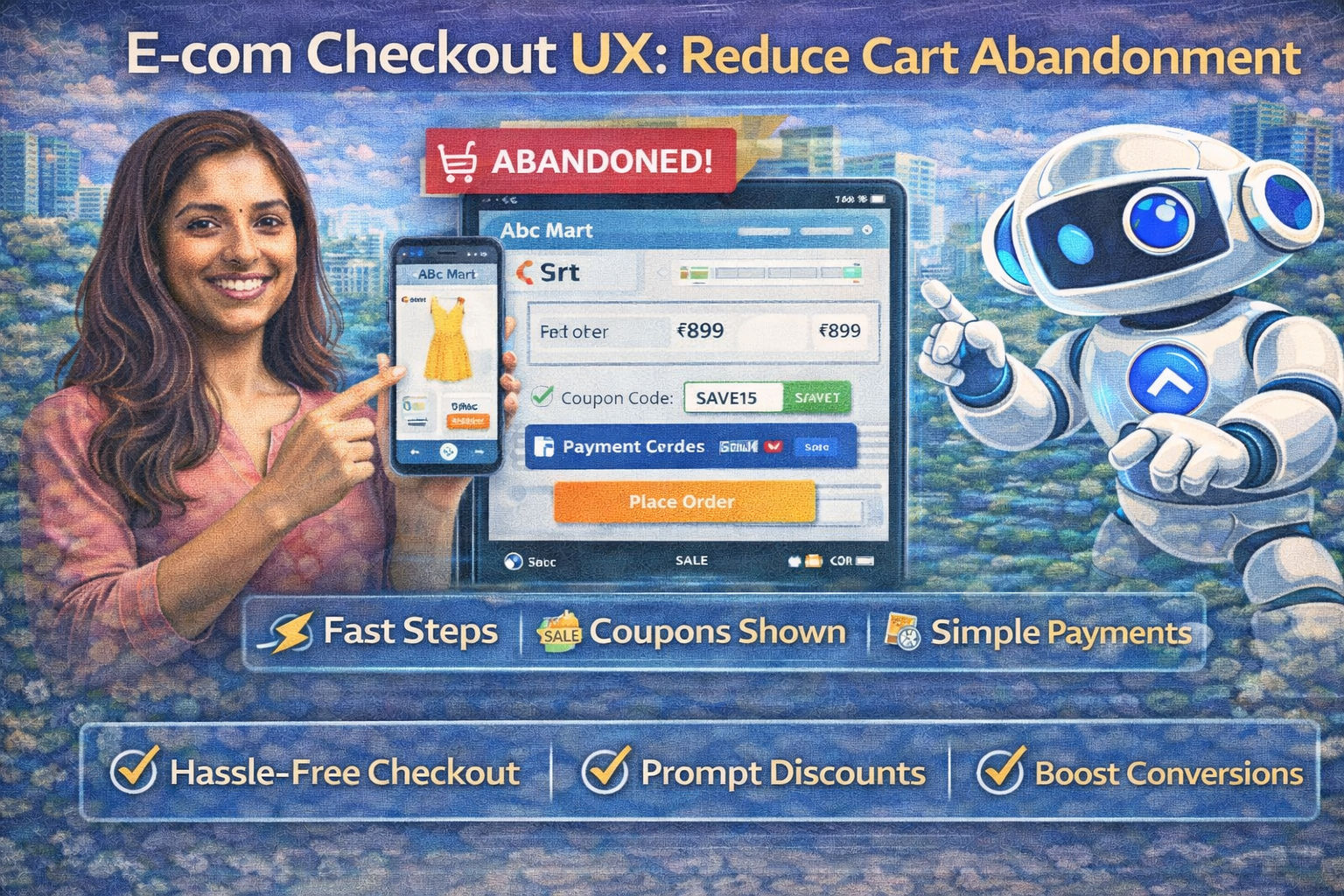 E-commerce checkout UX reduce cart abandonment