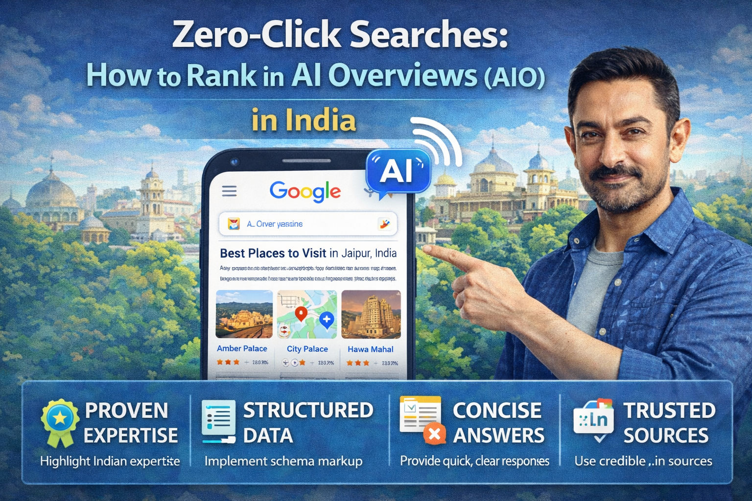Zero-click searches how to rank in AI Overviews in India
