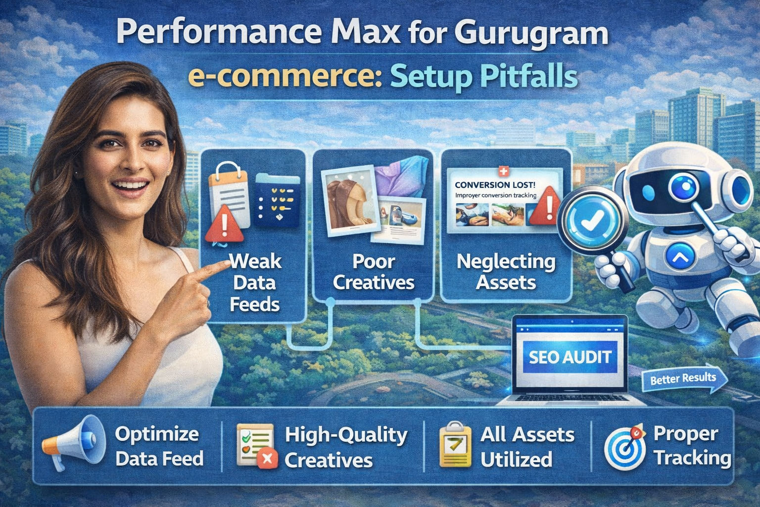 Performance Max for Gurugram e-commerce setup pitfalls creatives