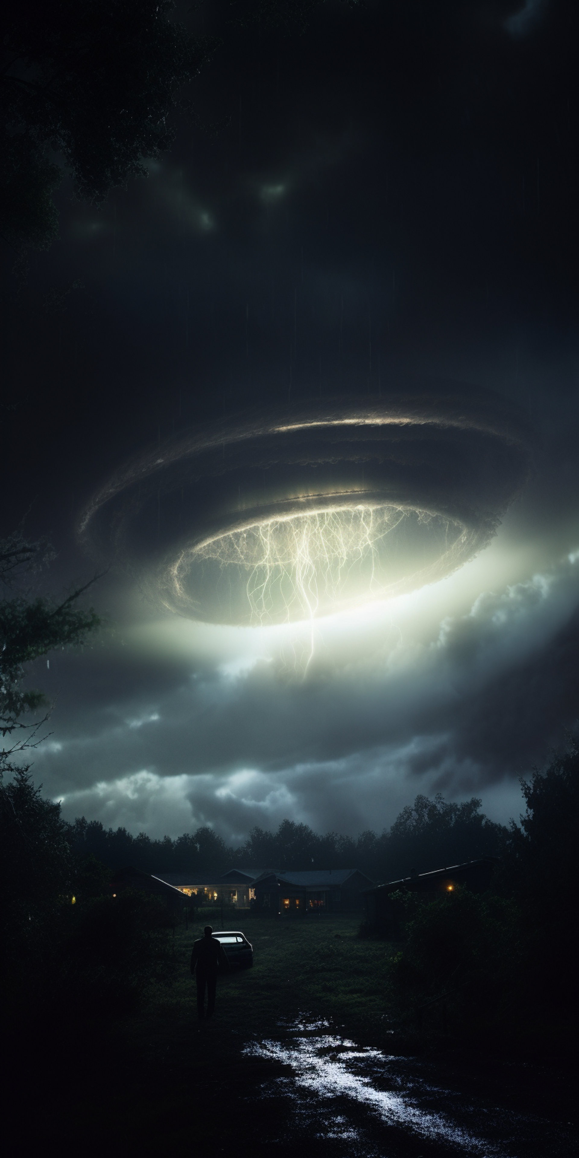 Cinematic UFO Sighting Wallpaper