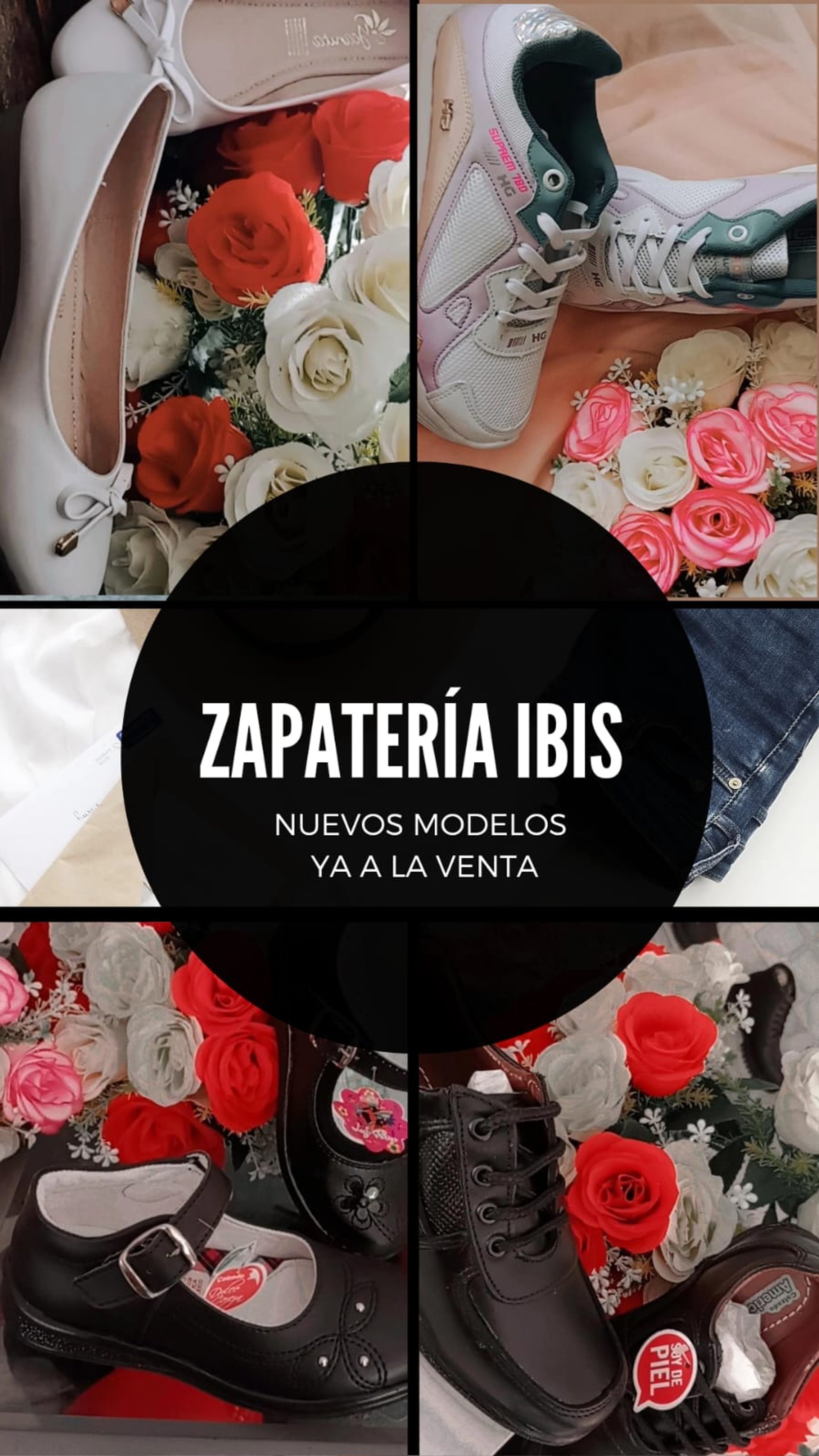 Haz un anuncio para publicarlo en Facebook sobre los nuevos modelos de la zapatería ibis