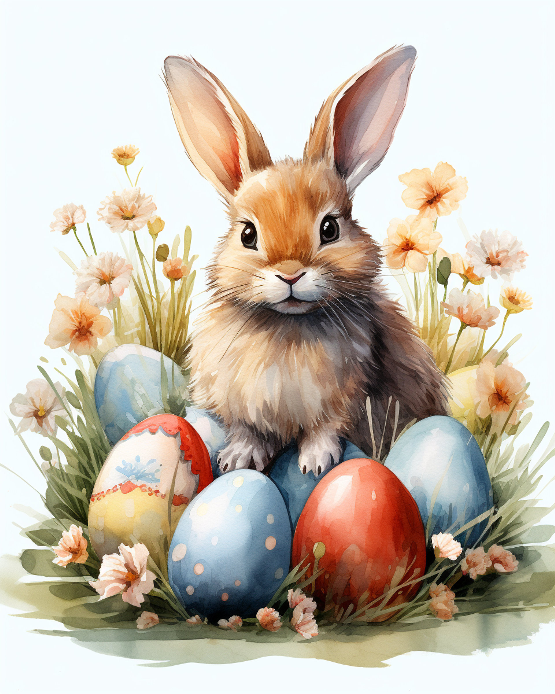 Easter Watercolor Cliparts (MidJourney)