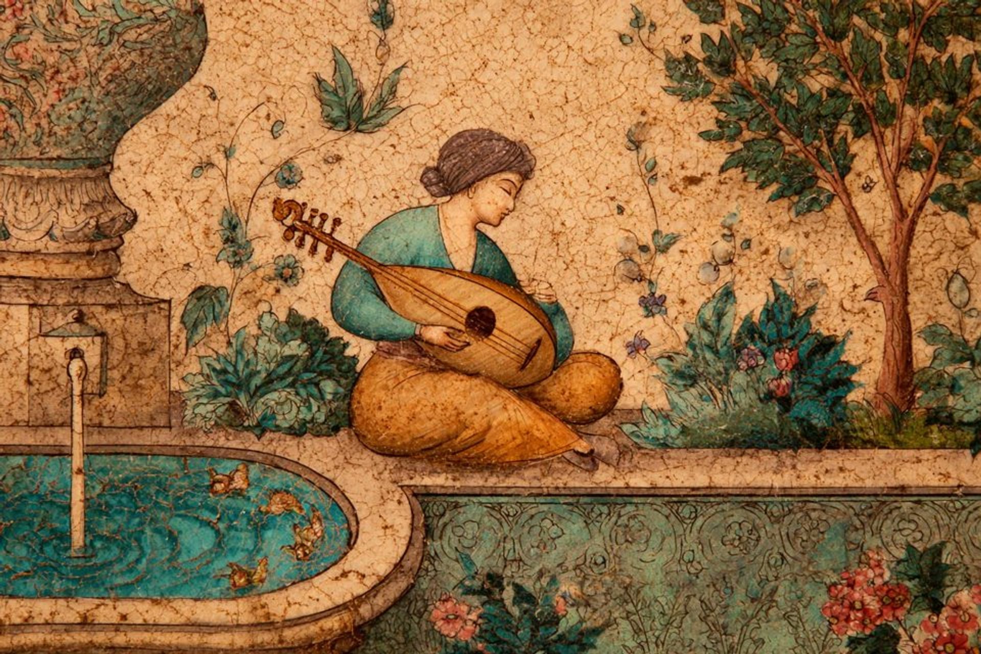Aged Persian-Style Painting