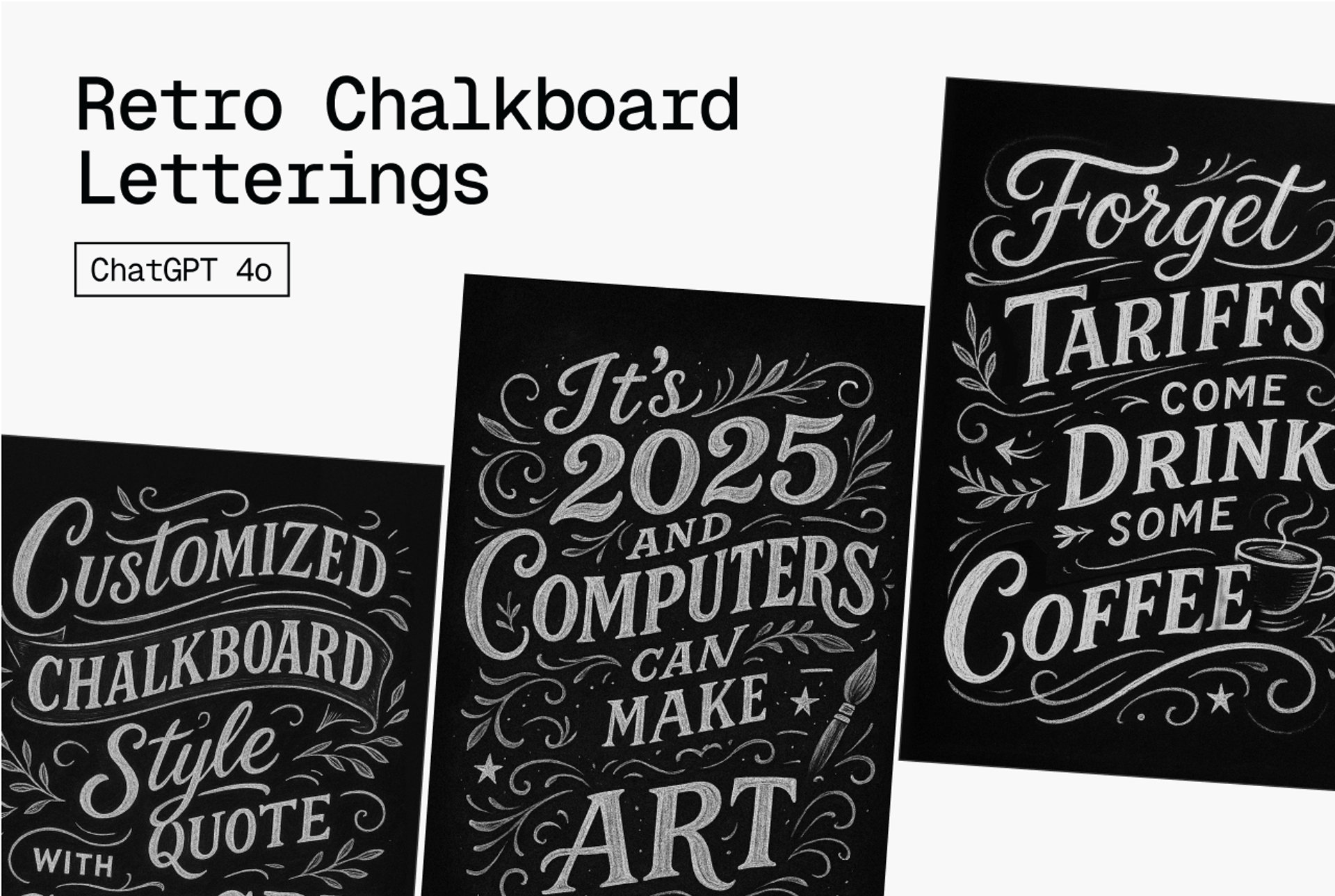 Chalkboard Art Letterings