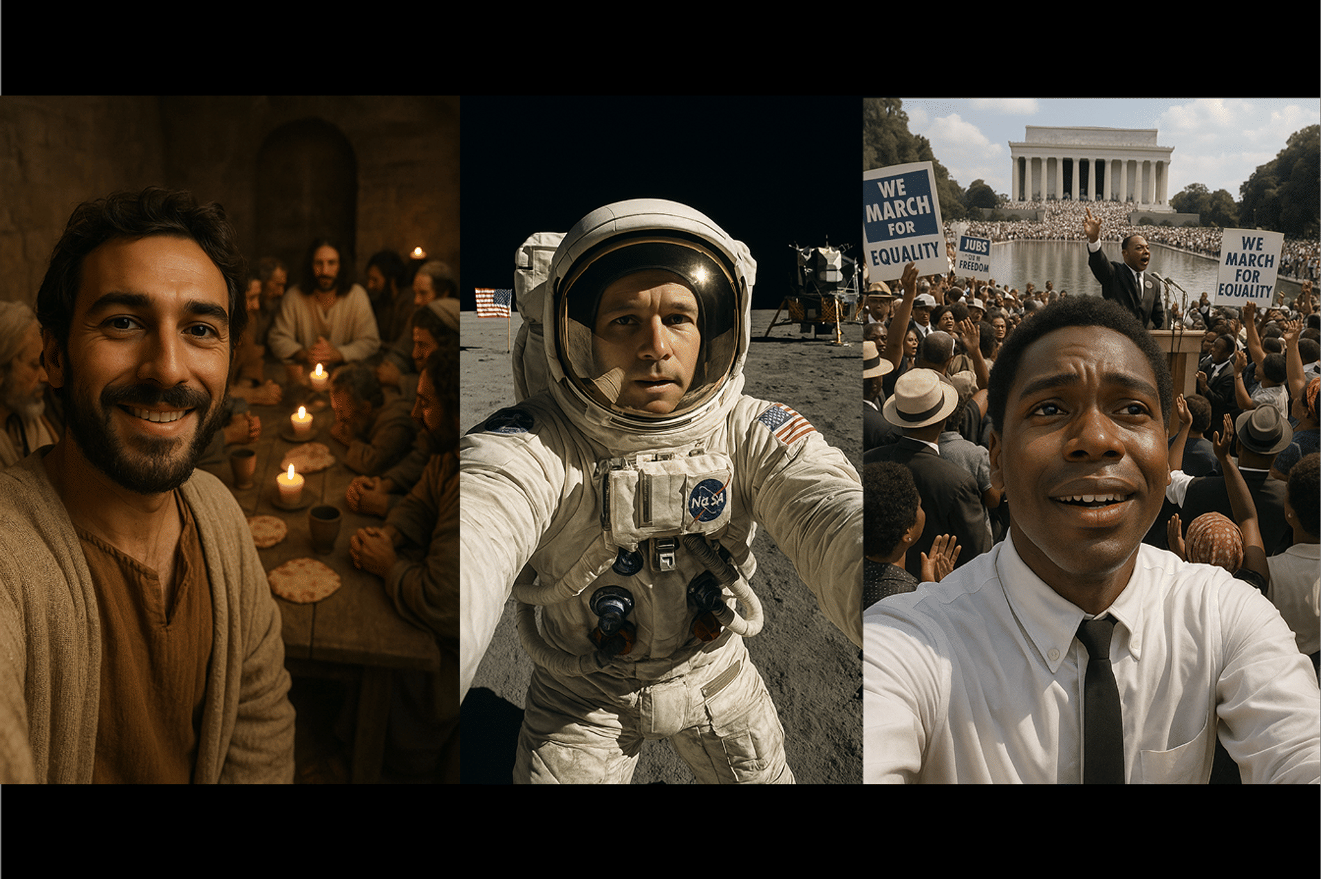 Go Viral with this 'Historical Event -> Selfie' prompt!