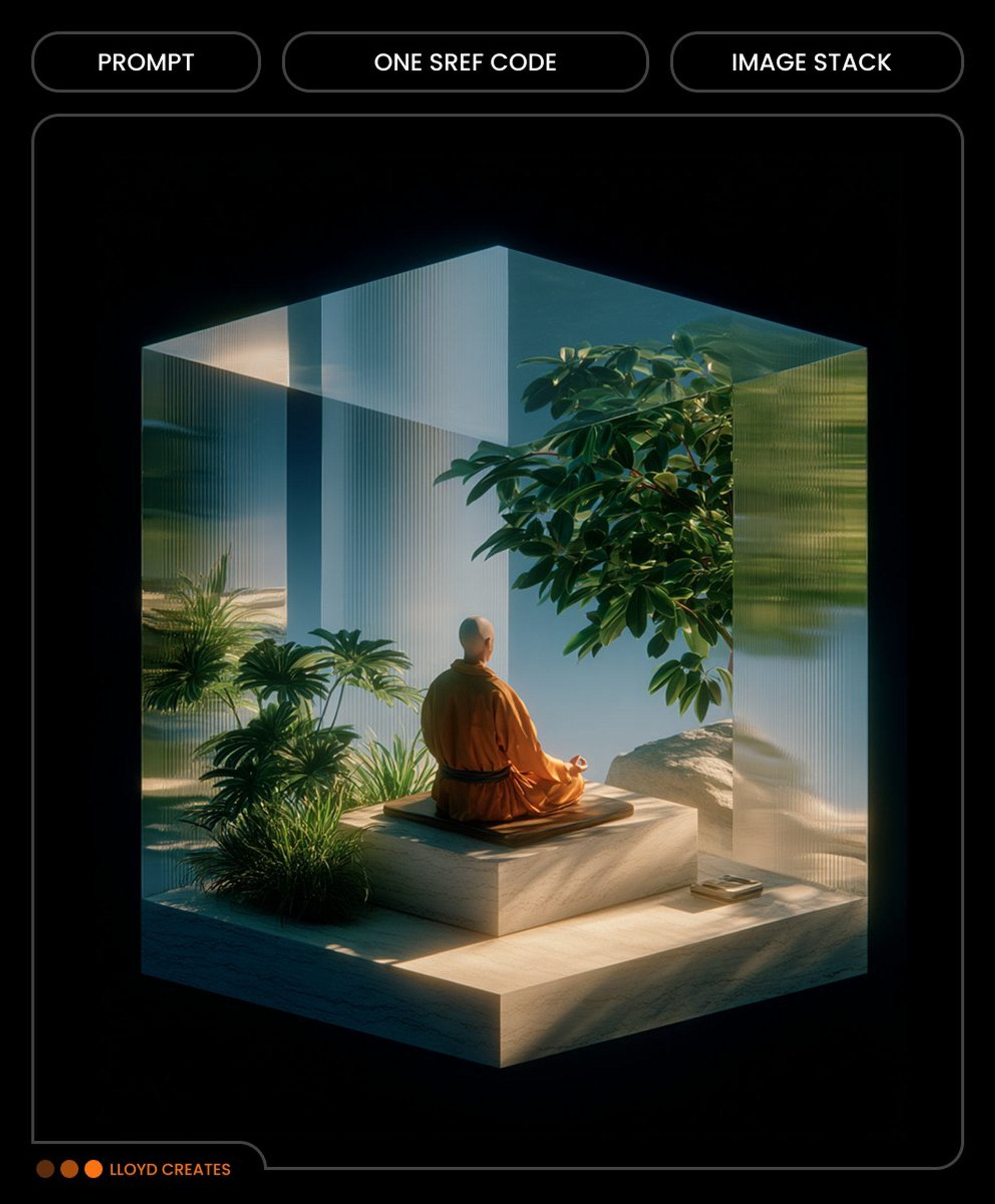 Glass Cube Serenity - @LloydCreates