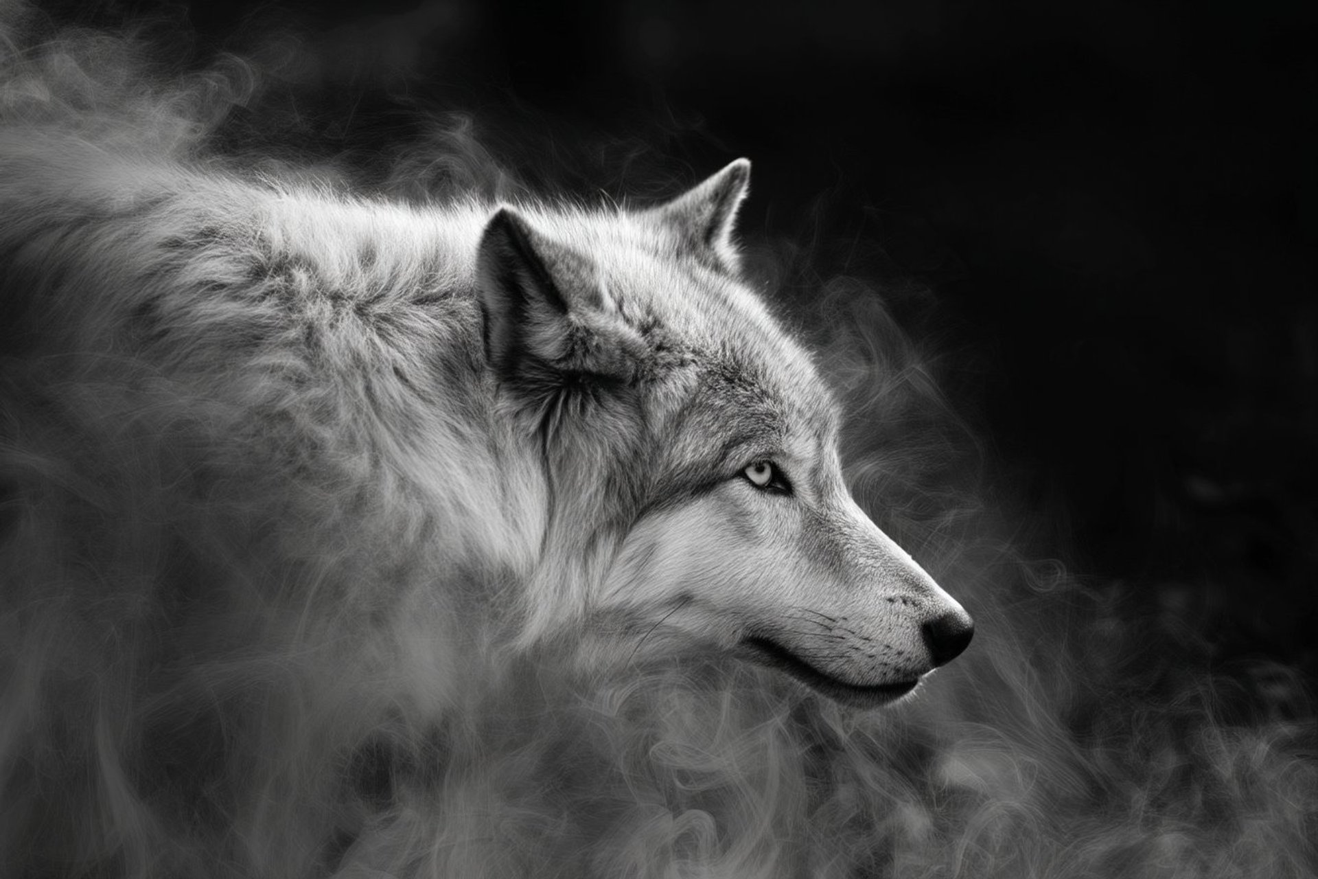 Monochromatic Smoke N' Shadow Art
