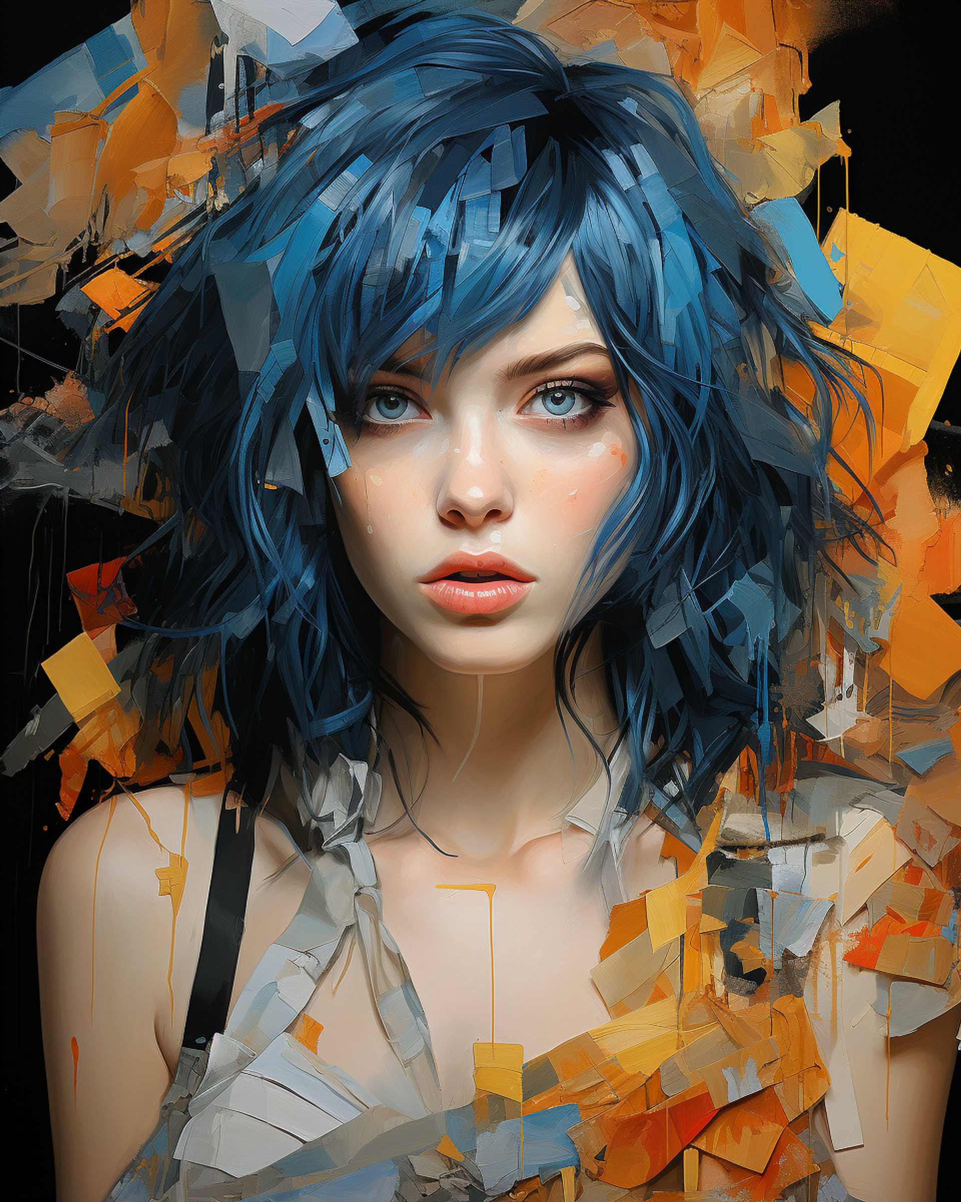 Multilayered Collage Portraits (Midjourney)