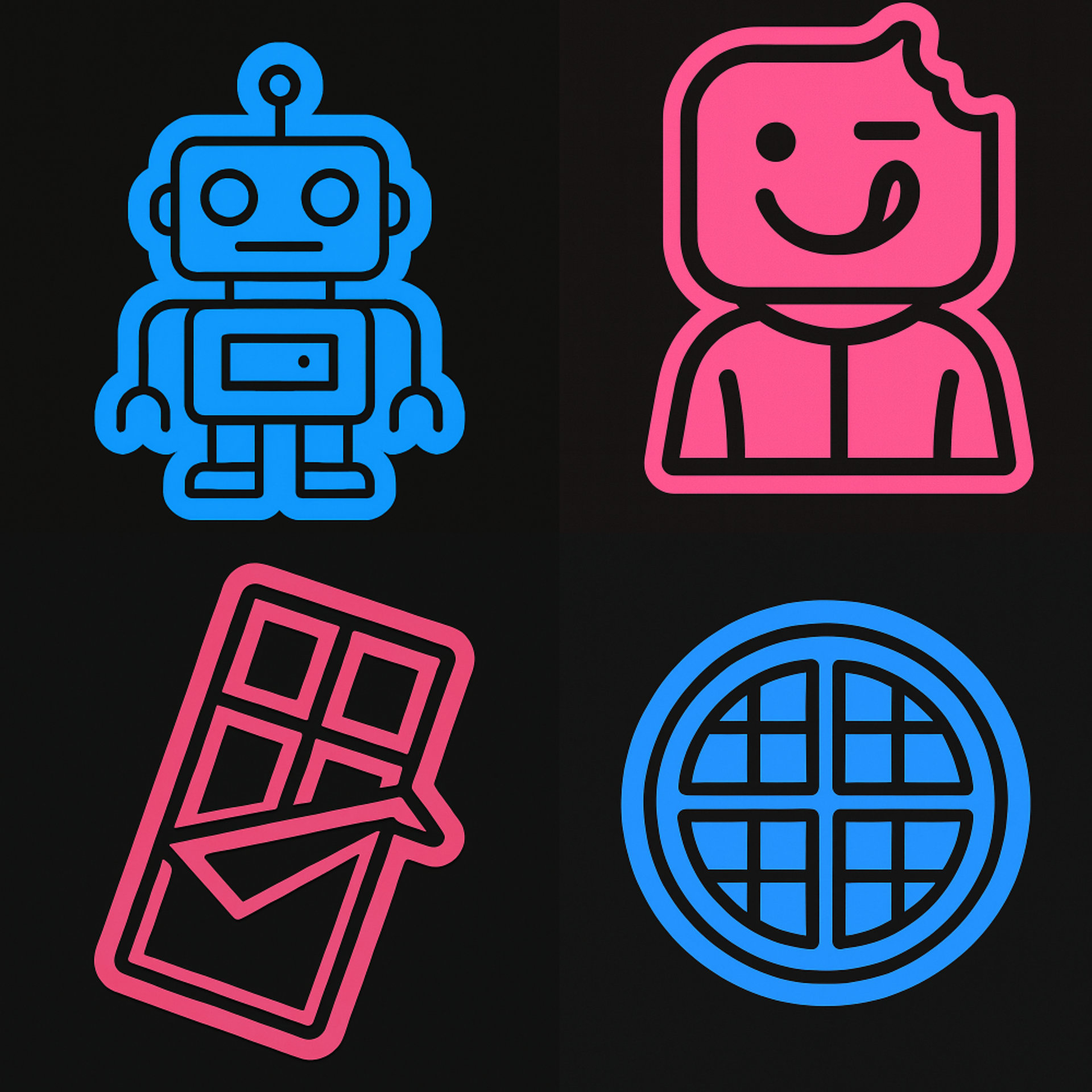 Flat Stickers - By @AmirMushich