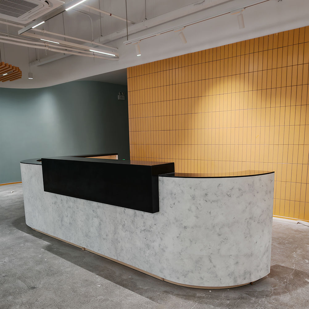 Modern Marble Cashier Counter Customizable Color Reception Desk for Beauty Salon Office Hospital Shop Hotel Gym