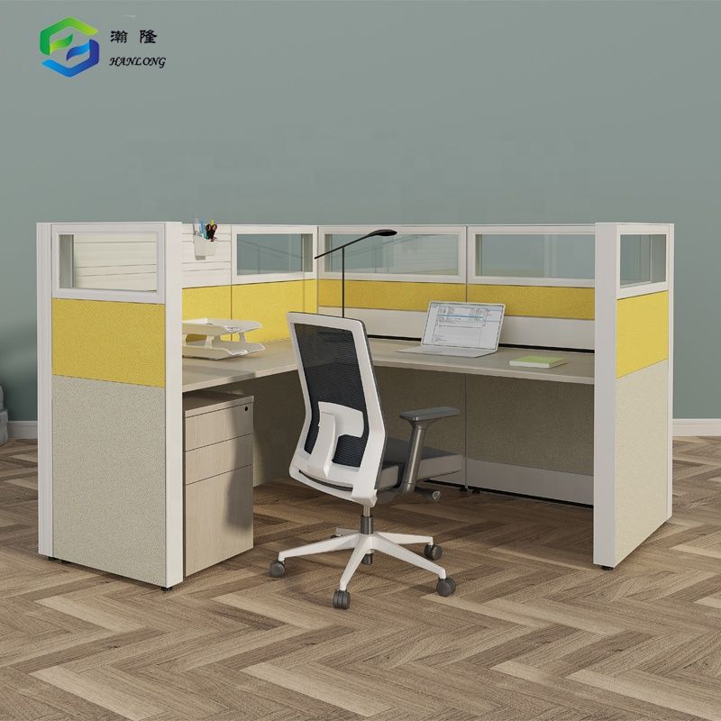 Morden Style Office Partition Workstation Large Office Desk L Shaped Cubicle