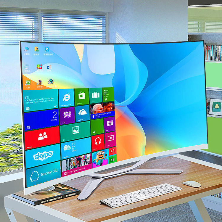 27 Inch All-in-One PC Core I7 16GB RAM 512GB SSD OEM AIO Desktop Computer Monoblock LCD Display for Gaming UPS Battery Included