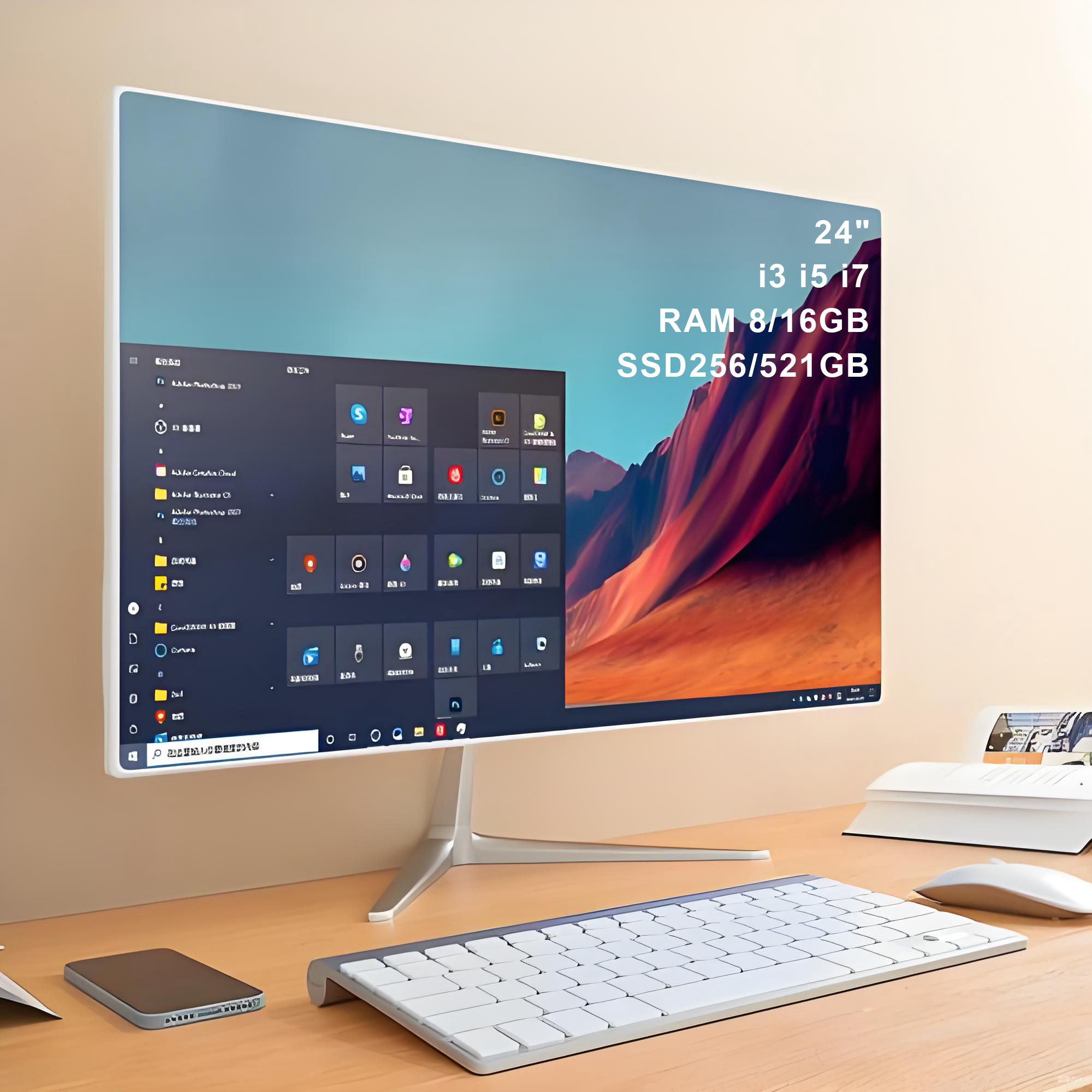 2025 Brand New All in One PC Computers AIO Desktop Computer Core I5 I7 I9 with LCD Display
