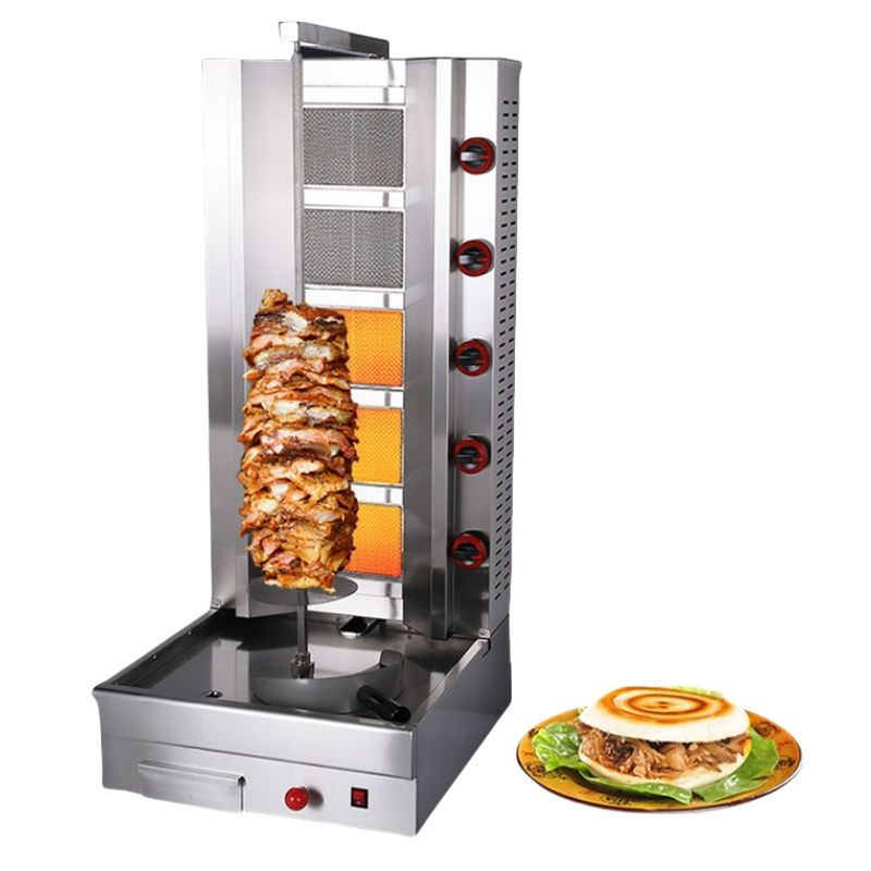3 Burners Propane Gas Shawarma Machine Automatic Rotation Even Fire Commercial Use Shawarma Machine Price in Qatar