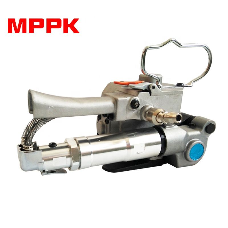 MPPK A19 Buckle Free Handheld Pneumatic PET PP Strapping Machine Price Bundling Packing Tool for Pallet Large Carton Wood