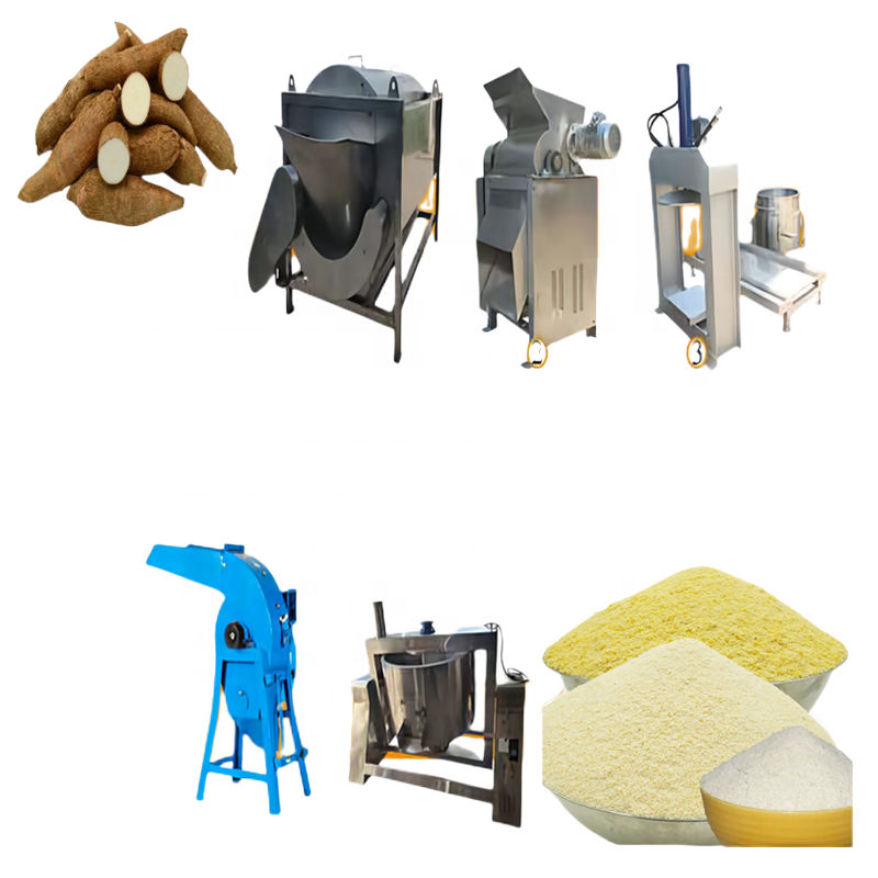 DZJX Ghana Cassava Gari Making Machines Garri Processing Machine for Commercial Tapioca Garry Making Equipment