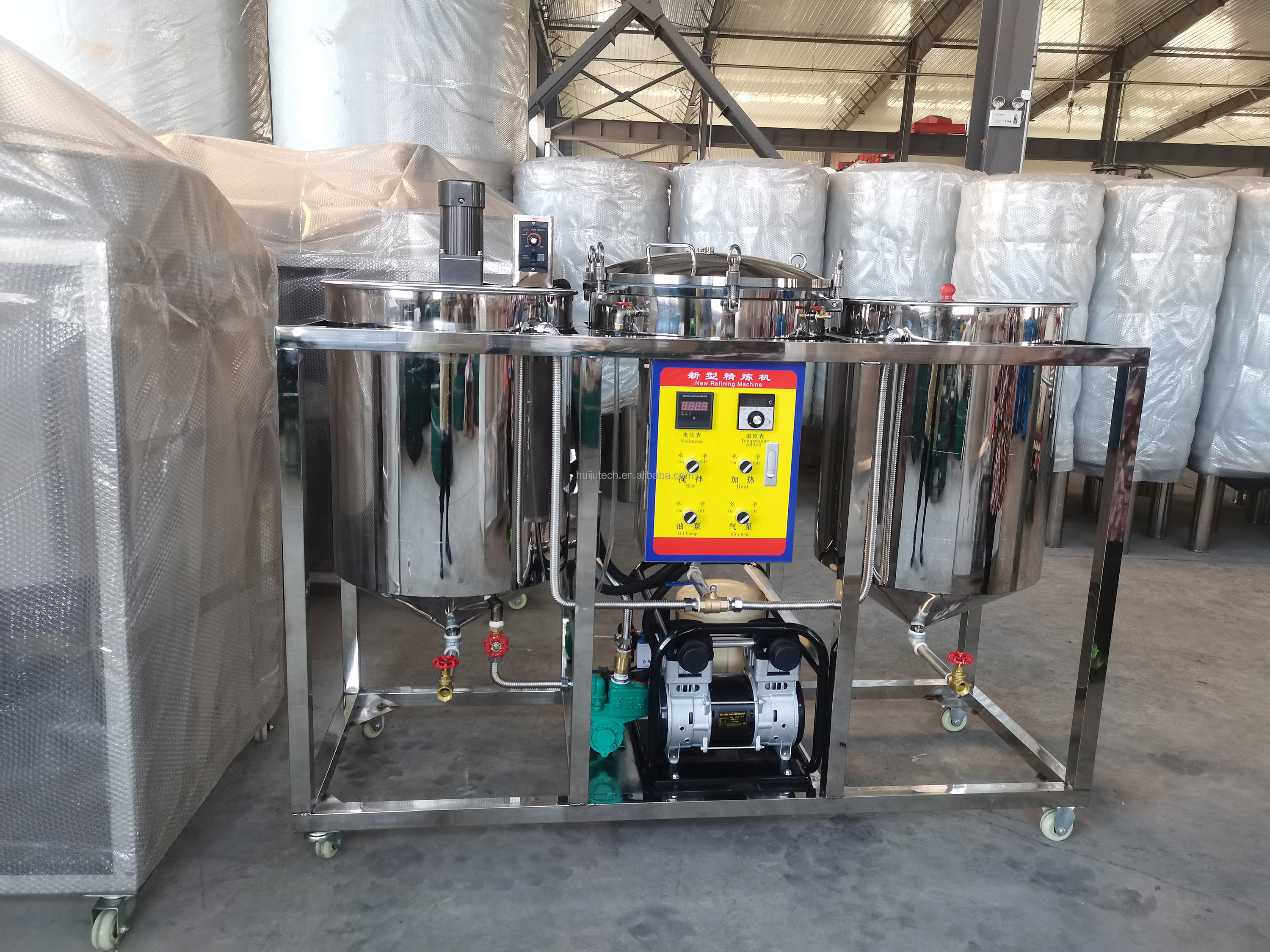 Crude Oil Refinery Peanut Soybean Oil Degumming, Dephosphorization, Decolorization HJ-JLYJ200