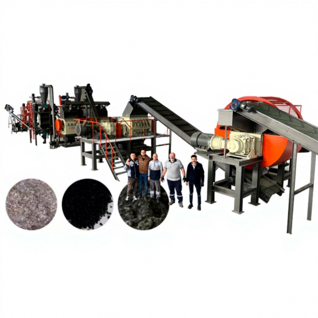 Factory Rubber Tyre Shredder Prices Waste Tires Recycling Machine Plant Scrap Tire Recycling Production Line