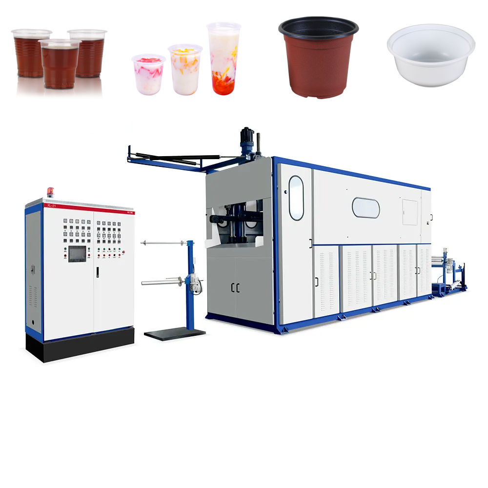 Fully Automatic Second Hand Plastic Flower Pot Making Machine Tea Cup Making Machine Plastic Disposable Cup Making Machine