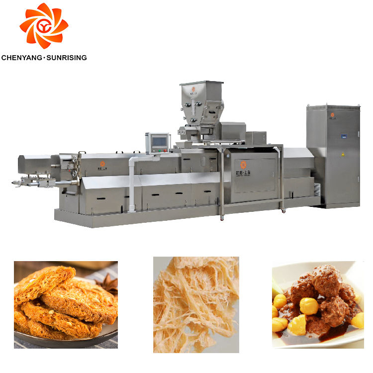 Double Screw Extruder Texture Protein Soya Meat Processing Making Equipment Meat Analogue Machine