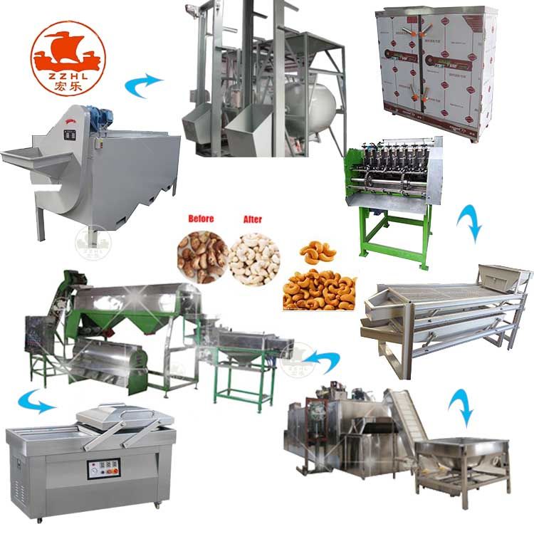 Automatic Cashew Processing Machine Price / Cashew Nut Shelling Machine / Cashew Nut Production Line