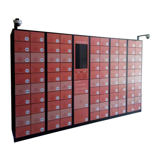 Outdoor Intelligent Express Locker with Monitoring System Anti-theft Smart Parcel Locker