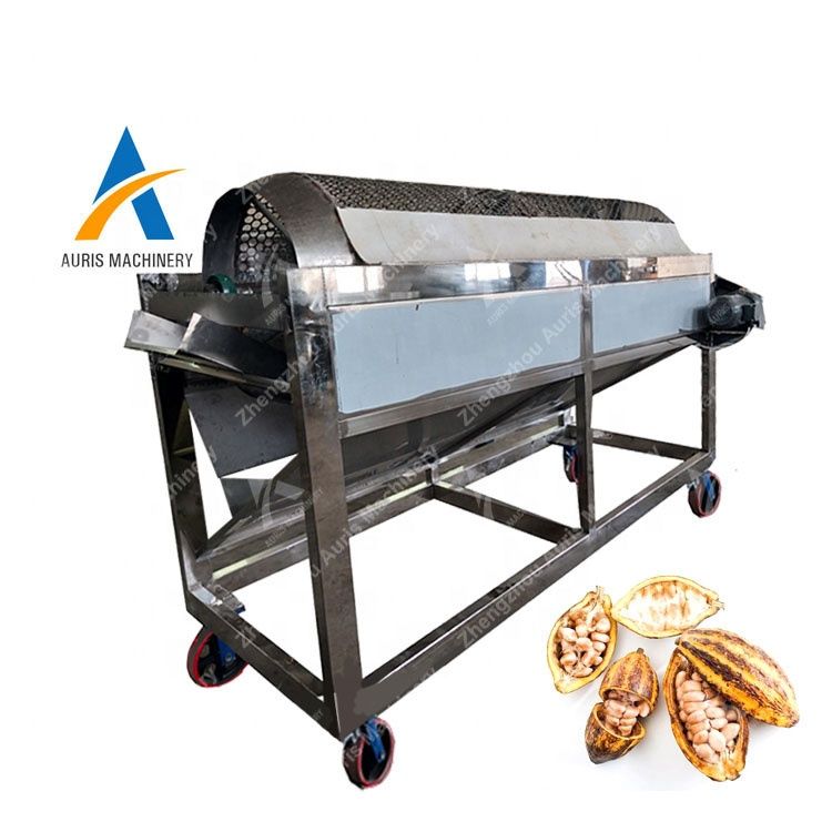 Cocoa Processing Machines Fresh Cocoa Pods Cutting Splitting Cocoa Shell Beans Screening Splitter Separator Machine