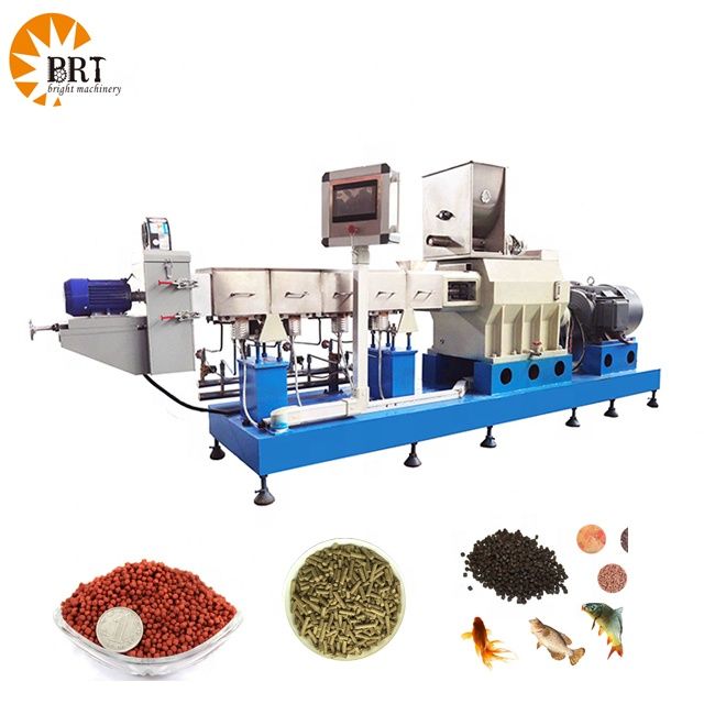 Floating Twin Screw Fish Feed Plant Extruder Machine Floating Fish Feed Pellet Production Line Making Machine