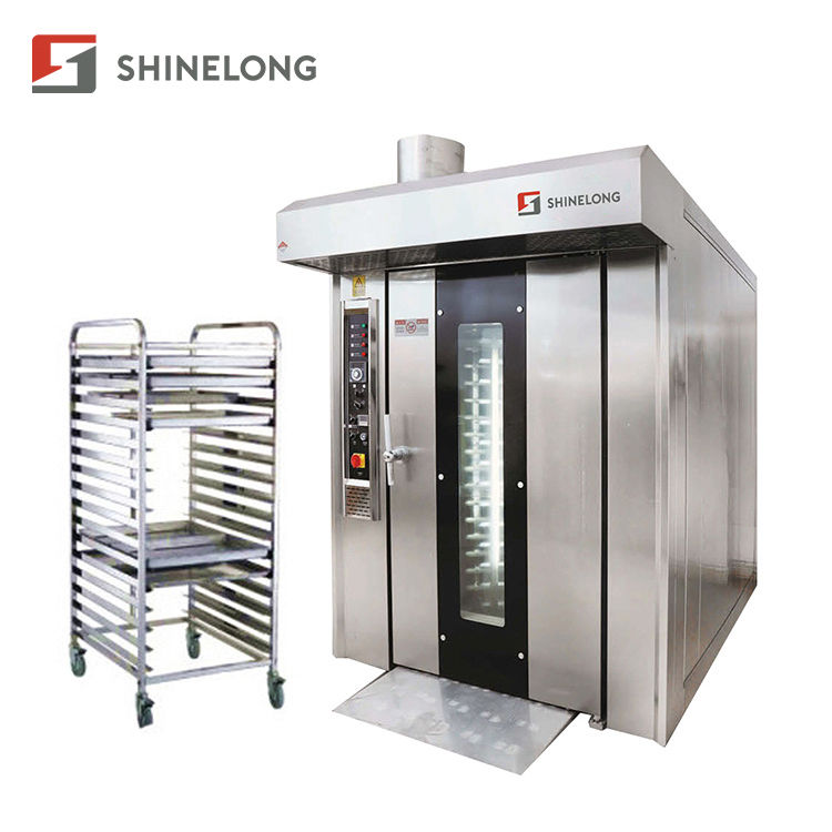 Commercial Bread Oven Electrical / Gas Rotary Rack Oven 32 Tray for Bakery