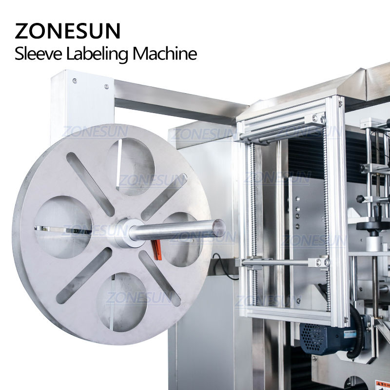ZONESUN ZS-STB150 PVC Stretch Automatic Water Bottle Sleeving Labeling Machine for Aerosol Cans