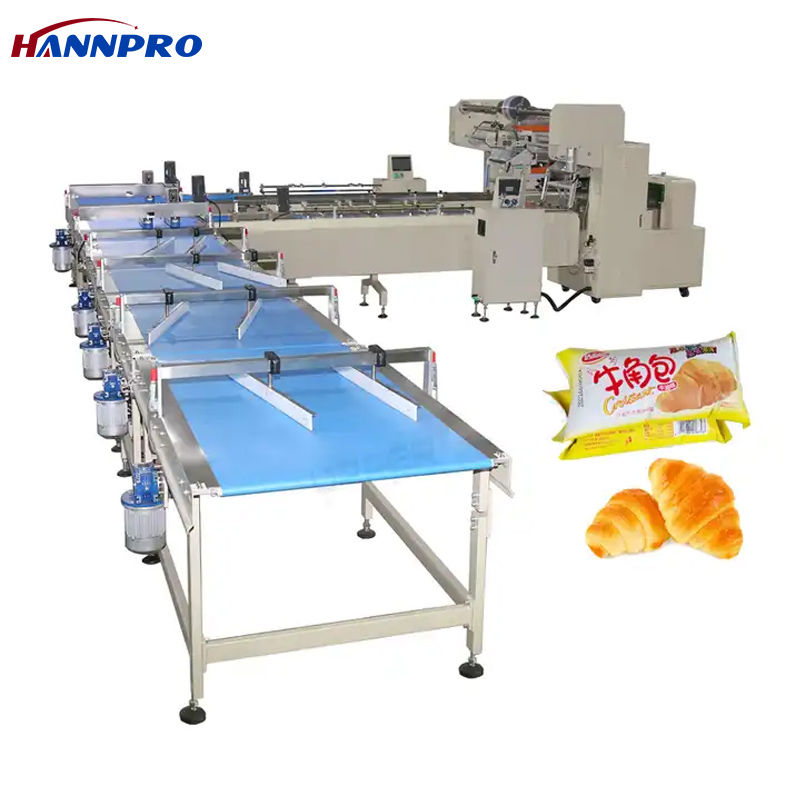Automatic Food Bread Wrapping and Multi-function Flow Packaging Machines Small Bags