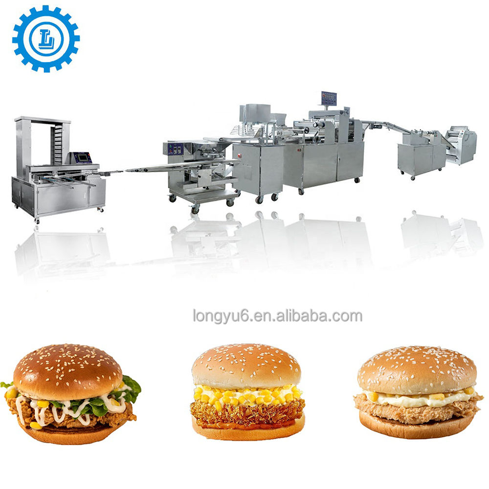 LONGYU Professional Baking Bread Equipment Automatic Hamburger Bread Making Machine Production Line