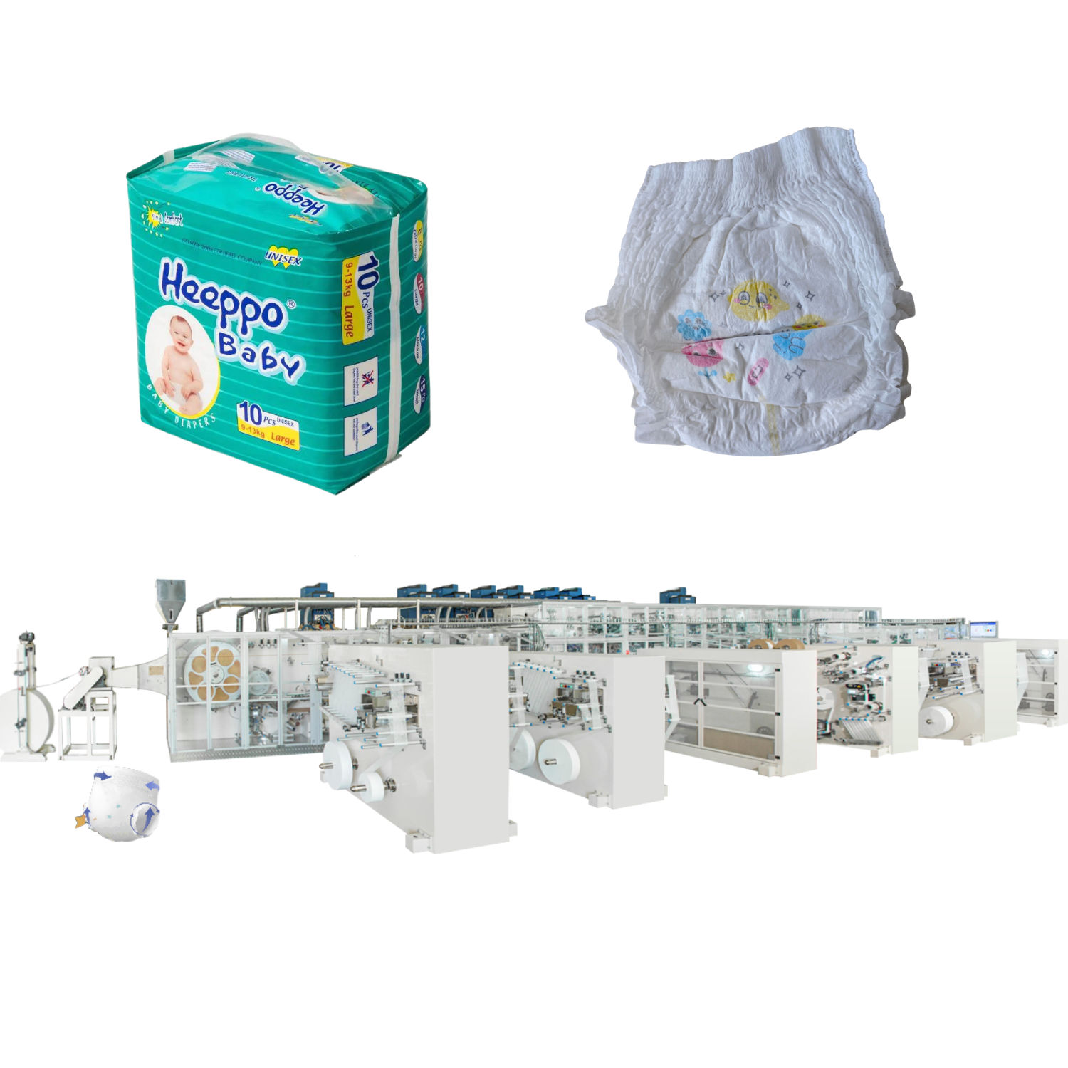 Used Baby Diaper Making Machine Fully Automatic Baby Diaper Machine for Pull up Diaper